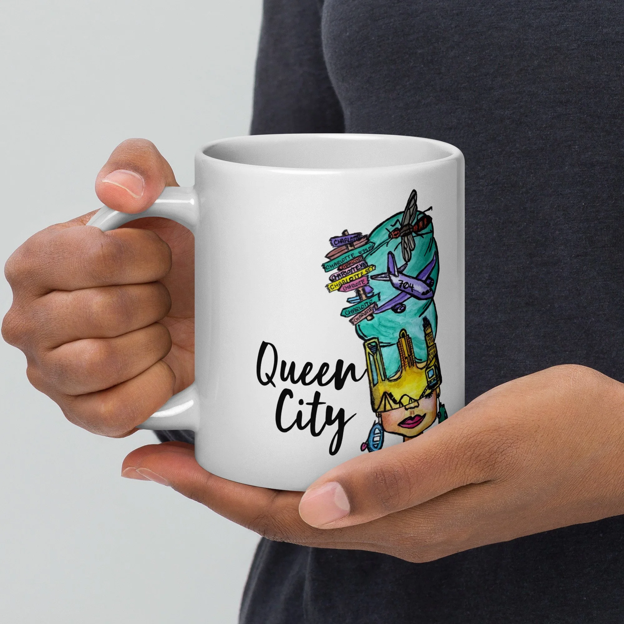 Charlotte gift ideas | Queen City coffee cup