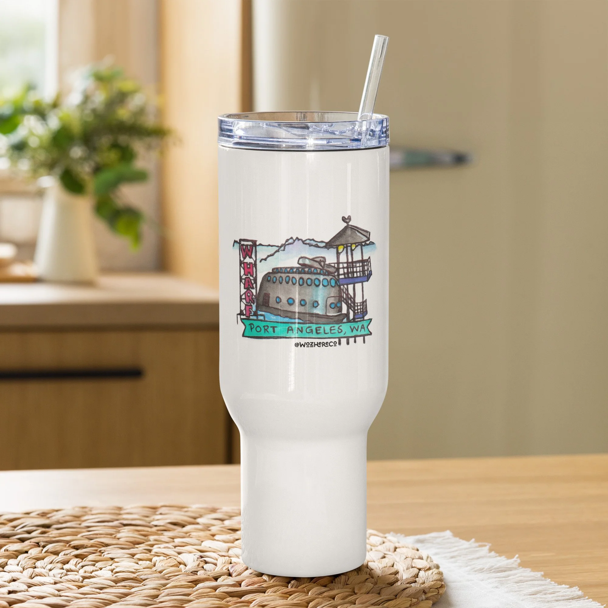Port Angeles travel mug | Olympic Mountains coffee mug