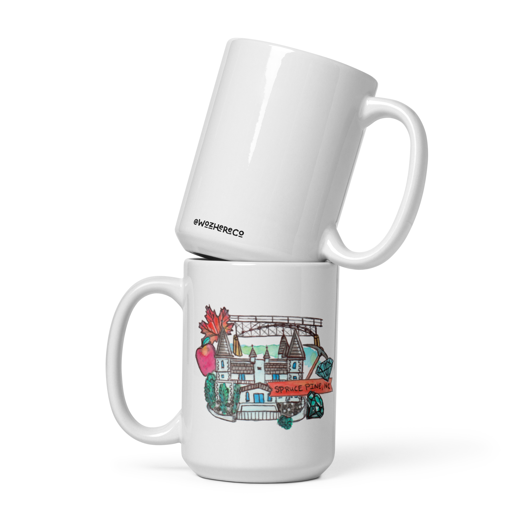 NC ceramic mug, gem mining mug