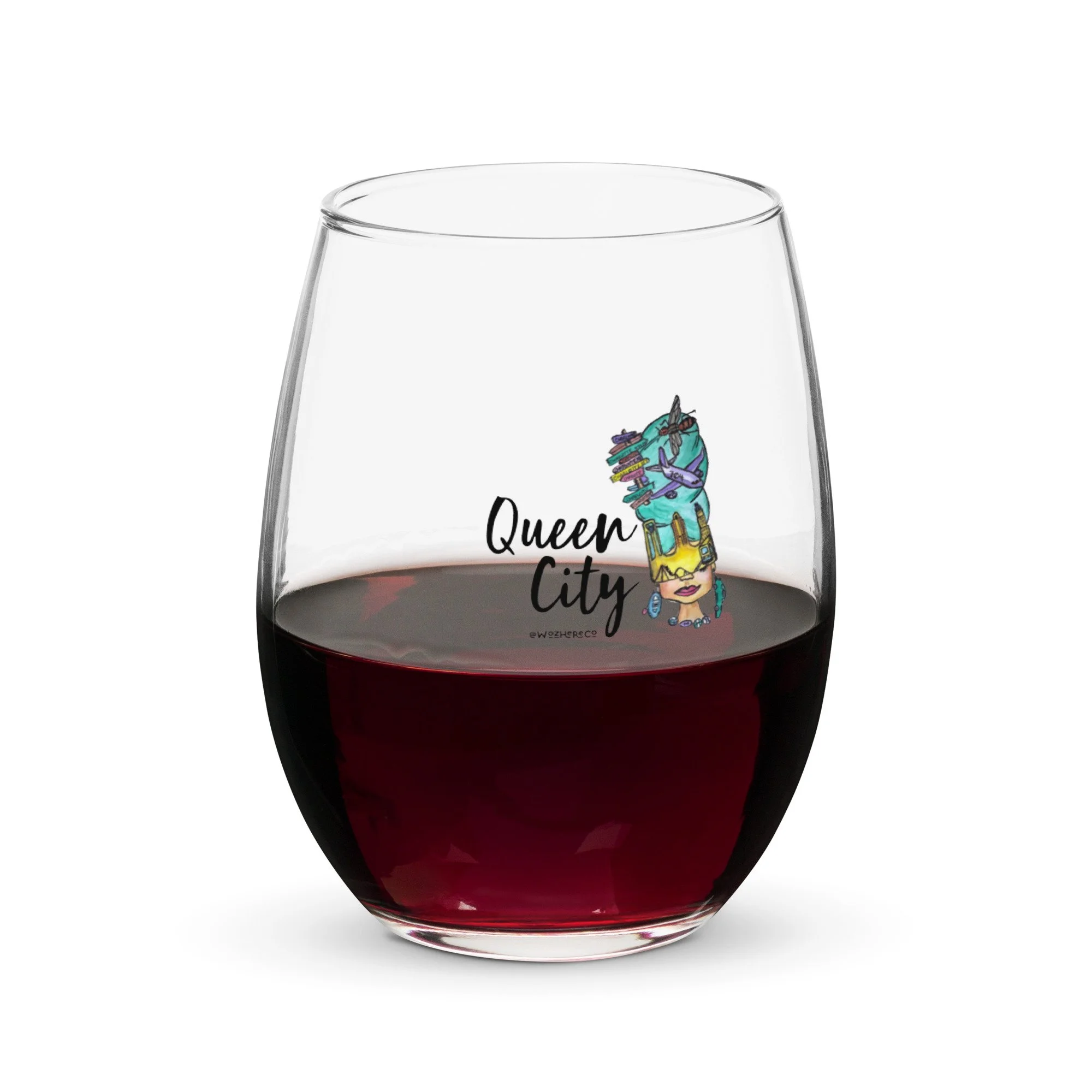 Charlotte gift ideas for wine lovers | Queen City stemless glass