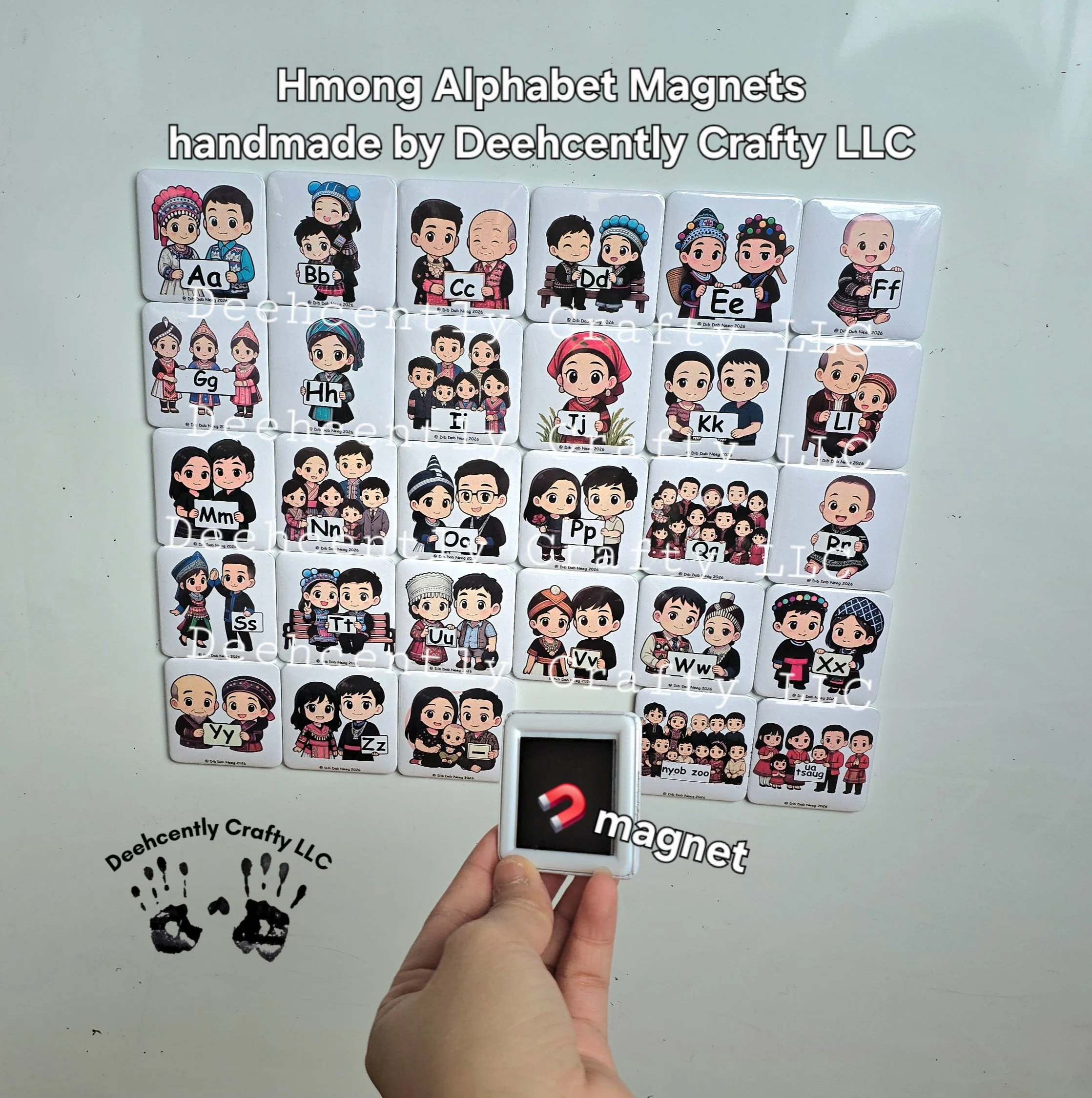 Hmong Alphabet Magnets