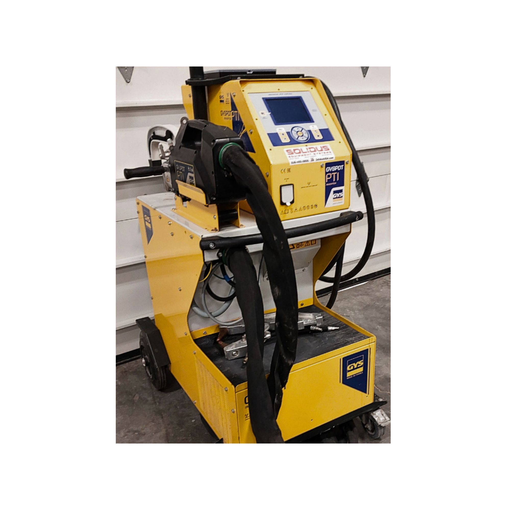 automotive resistance spot welder PTI-S7 setup in shop