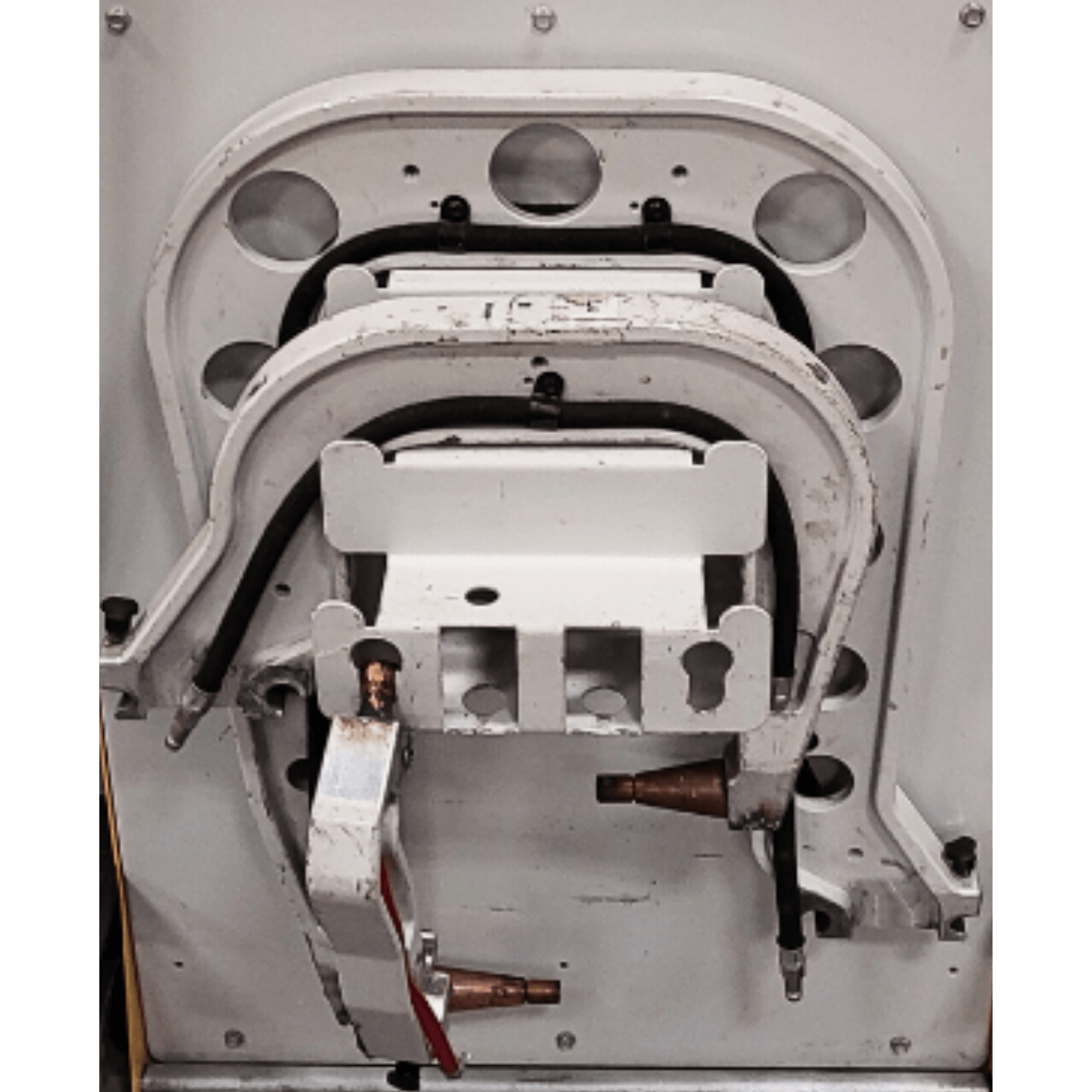 YSPOT PTI-S7 side view showing welding cables and arms