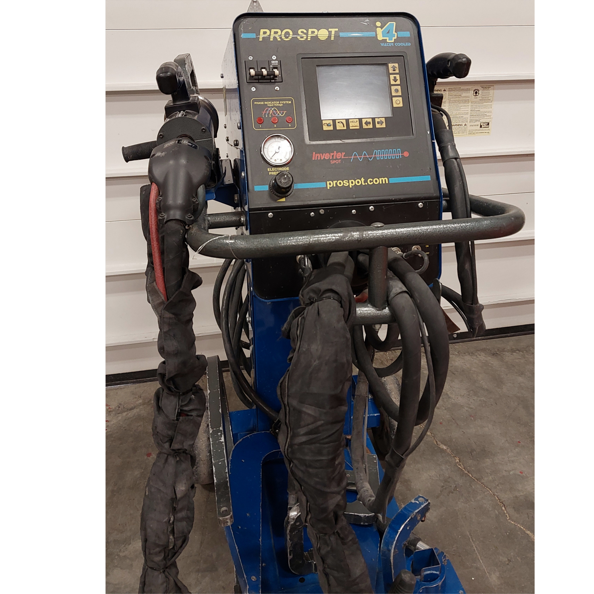 Used Pro Spot i4 spot welder front view in shop