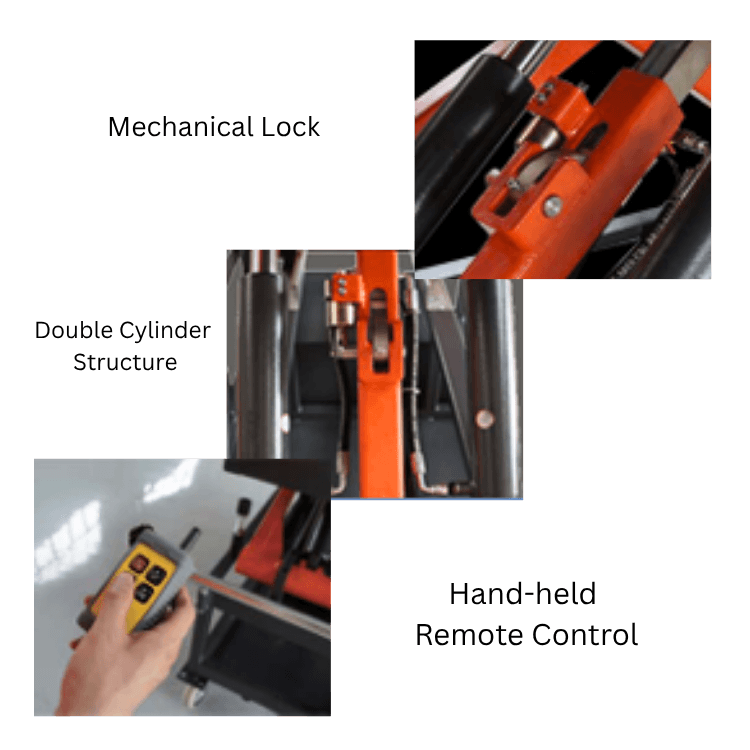 double cylinder structure mobile lifting table system