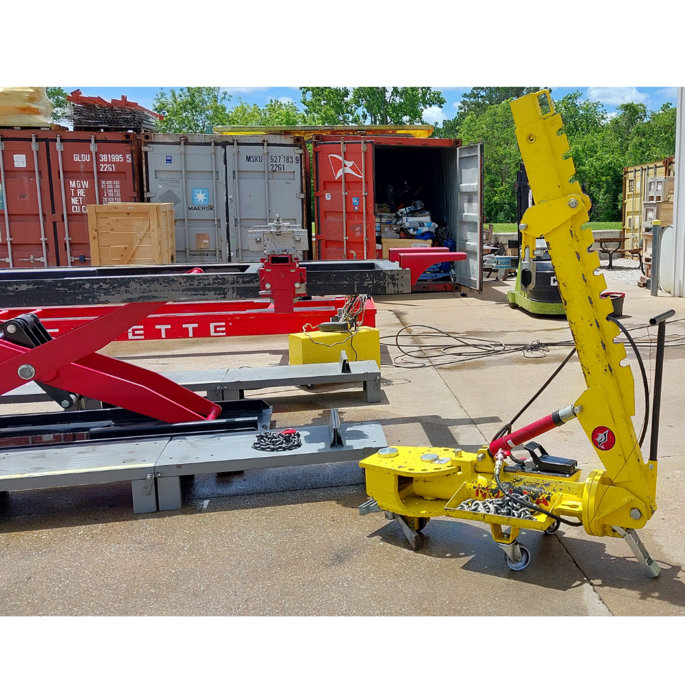 Manta frame machine for structural vehicle realignment and collision repair