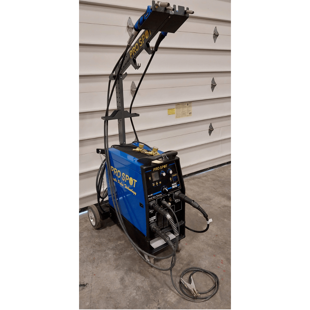 Used Pro Spot SP-5 DP Smart MIG welder side view.