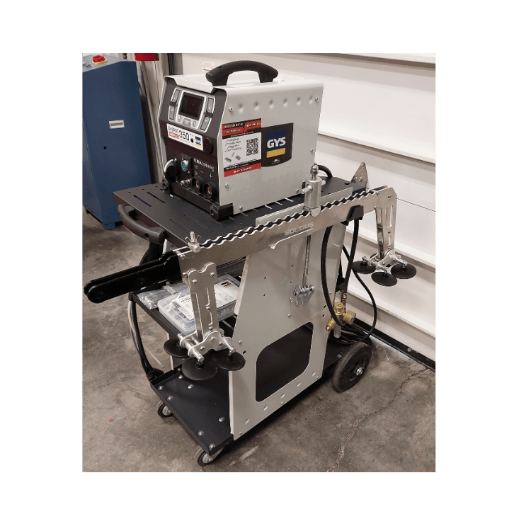 Complete used GYS GYSPOT 350 ARCPULL dent pulling system.
