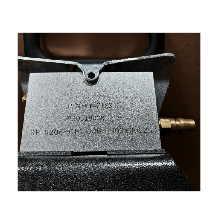 Easy Air Jack part number V14Z18Z identification plate.