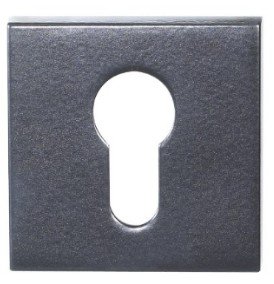 Astron Square Euro Escutcheon – Matt Black
