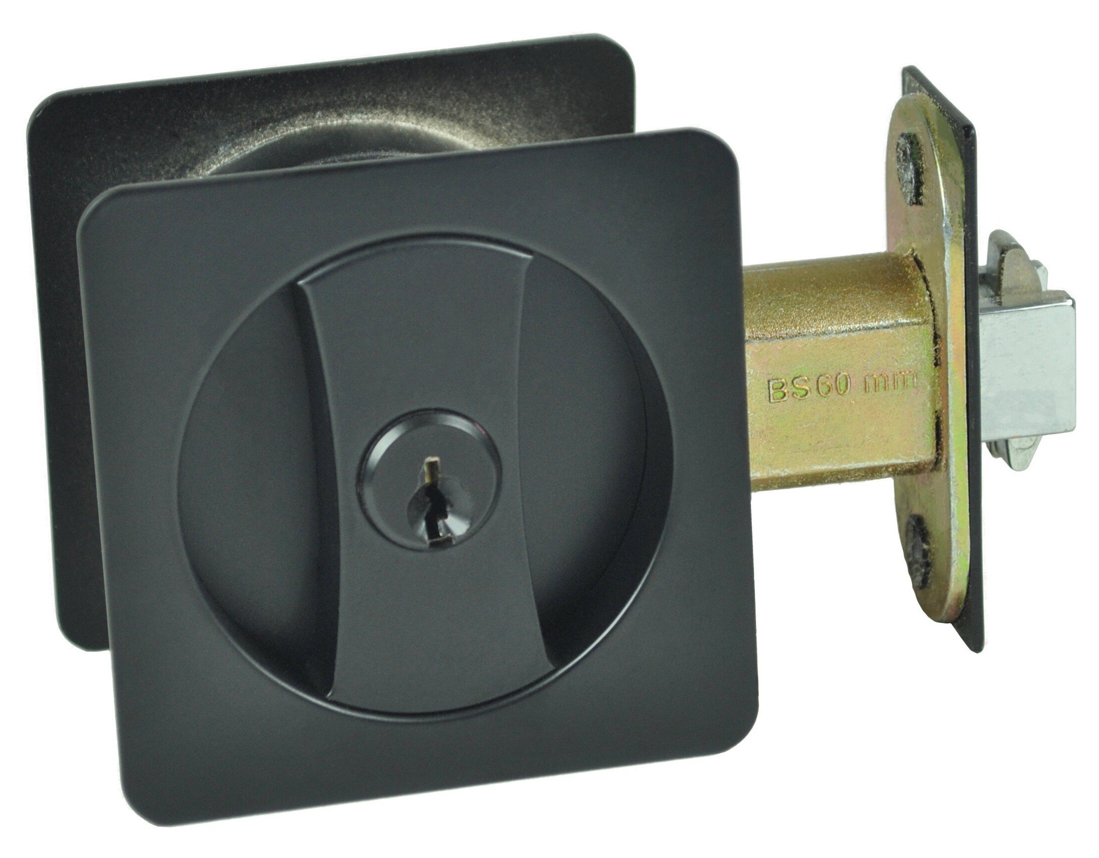 Key Lockable Cavity Sliding Door lock - CSC-LK-SQ-BLV - Square - Matte Black - Lockable - 3 pin key.jpeg