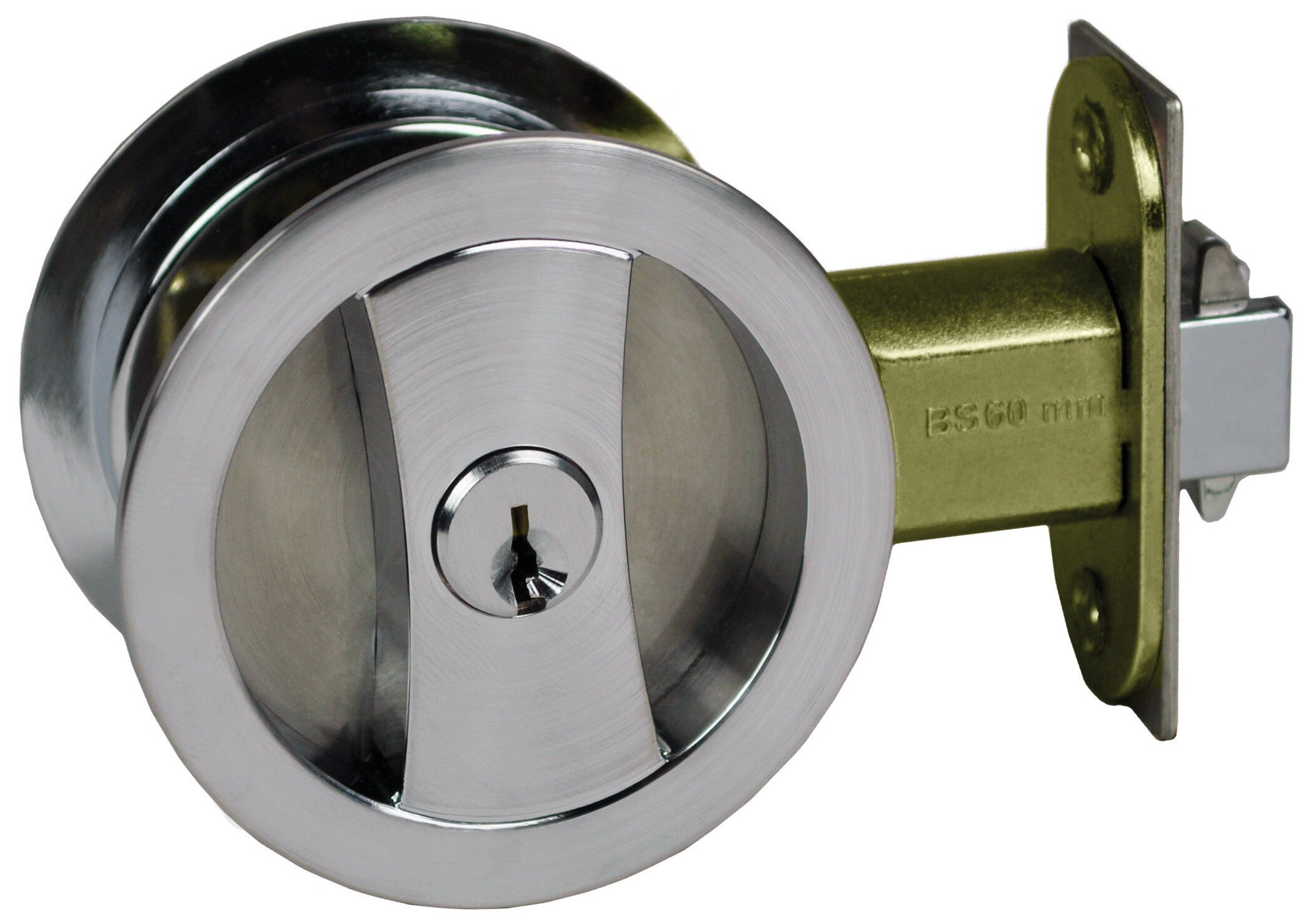 Key Lockable Cavity Sliding Door lock - CSC-LK-RD-SCV - Round - Satin Chrome - Lockable - 3 pin key.jpeg