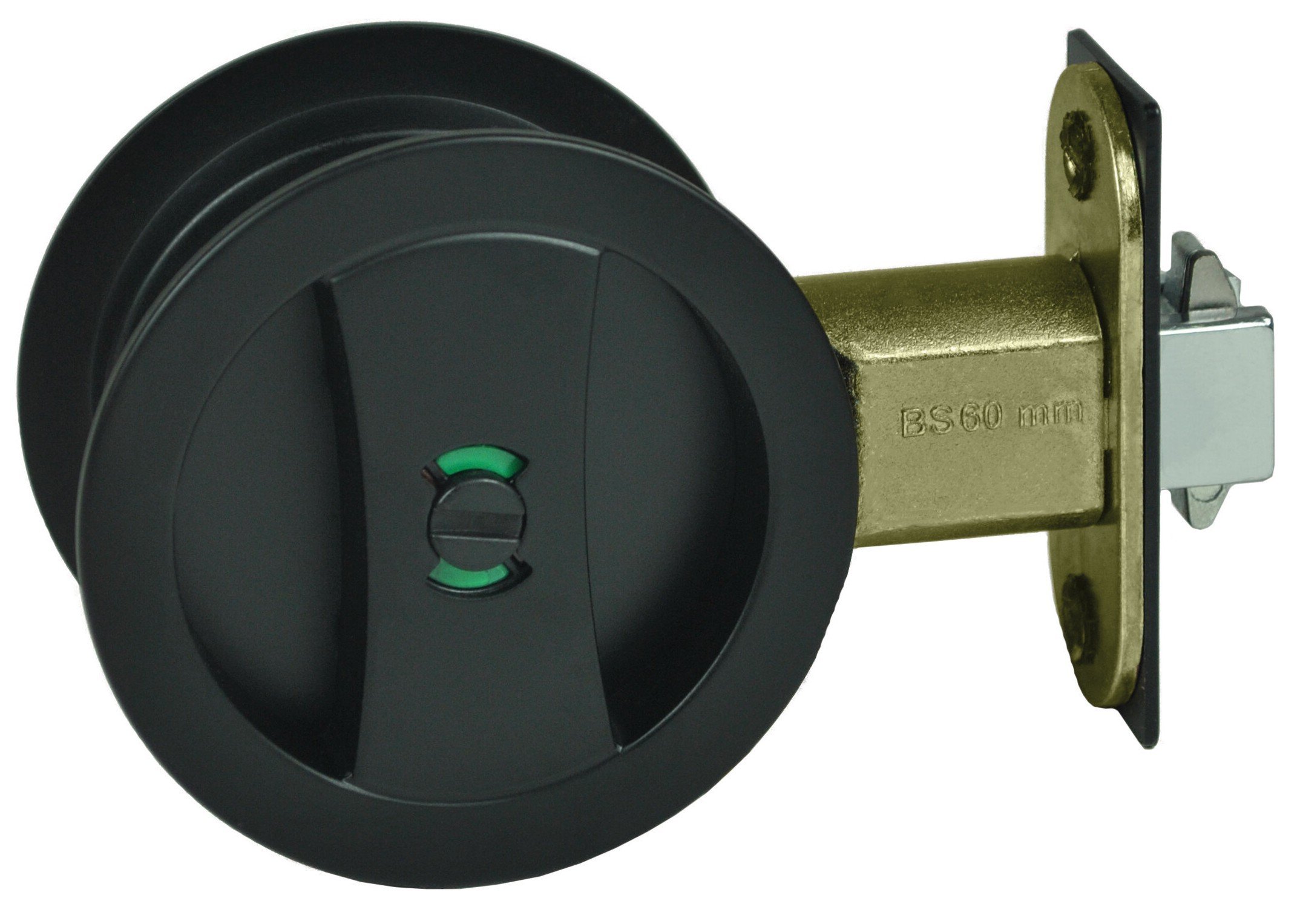 Privacy Cavity Sliding Door Lock - CSC-PRI-RD-BLV - Round - Matte Black - RedGreen Privacy indicator.jpeg