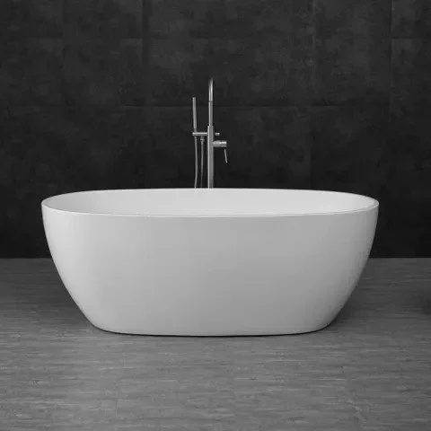 Vinny 1500mm Freestanding Bath - Egg Shape - Matt White.jpeg