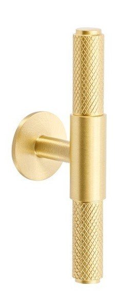 Zurich Knurled T-Knob - Satin Brass