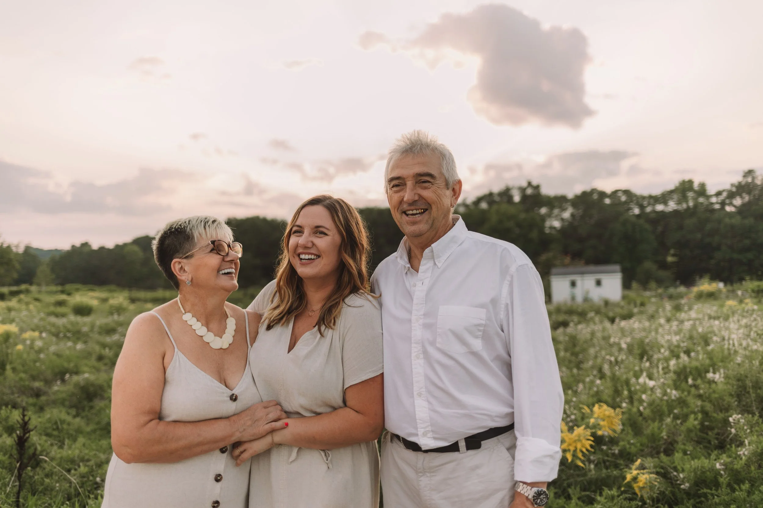 Kate and her parents Tanya and Ievgen now proud resident farmers at Goss Farm in Rye NH