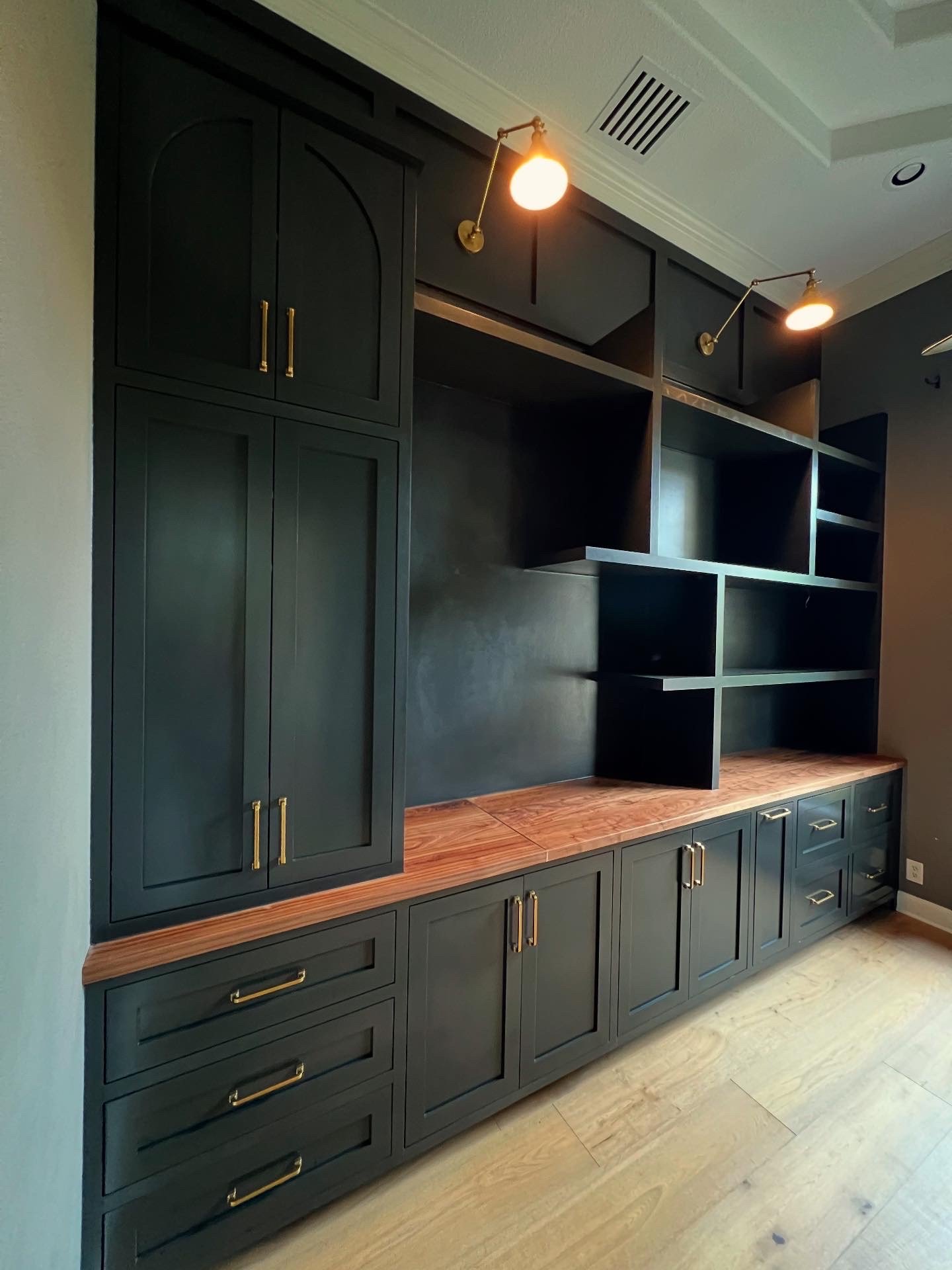 Office Built-in w/ Solid Walnut Countertop