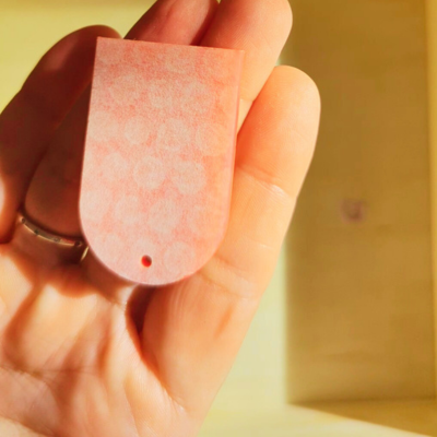 5. Grab your shape. Sometimes it will have a protective sticker from when it was laser cut.