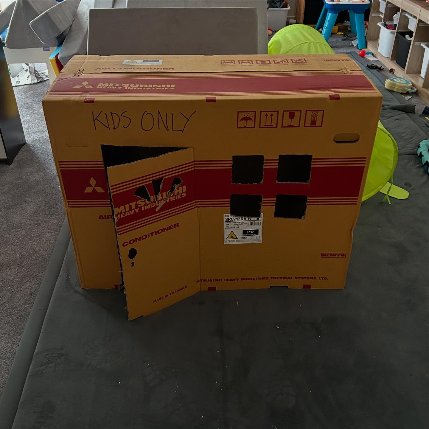 When the van is full to the brim but your client has kids 😂 #reducereuserecycle @mhiaustralia @middyselectrical