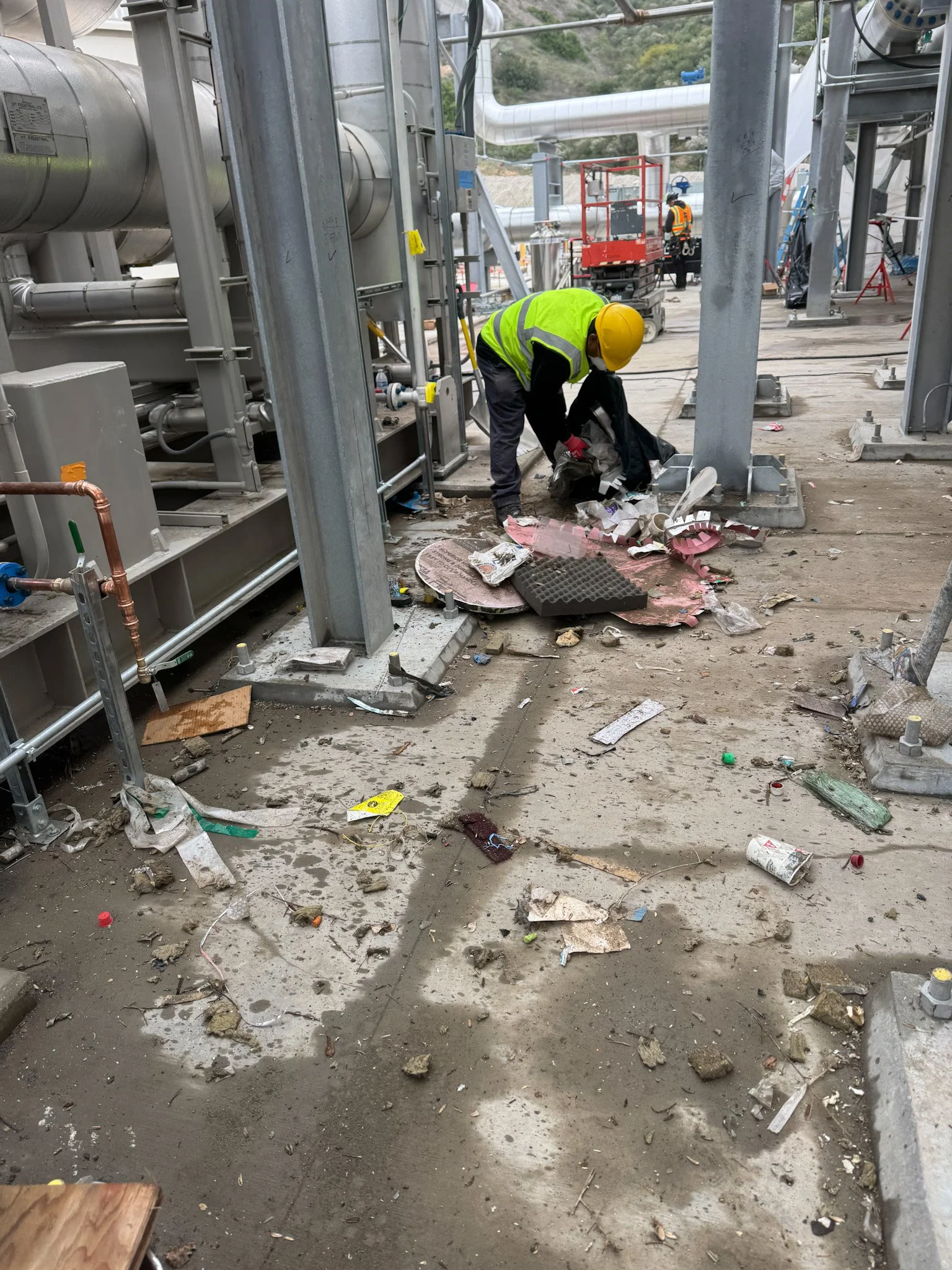 Construction site during clean out.