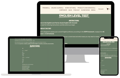 English Level Test Mockup