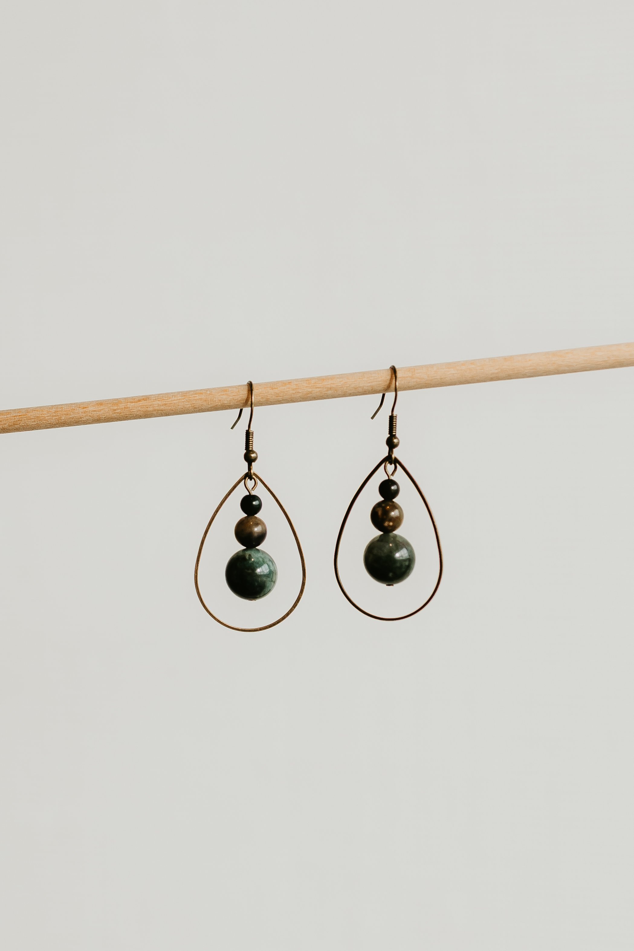 Agate oval drops