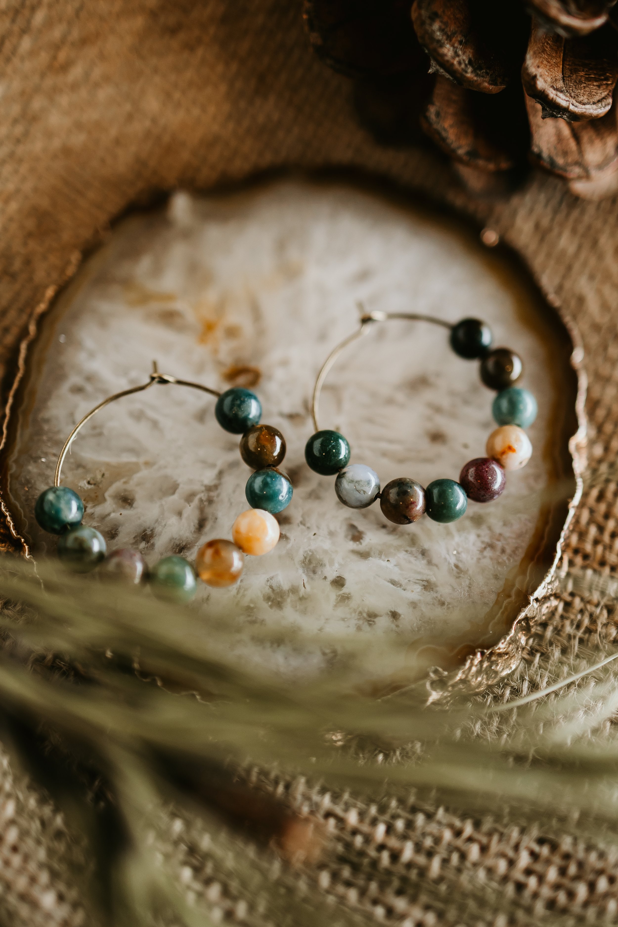 Agate hoops
