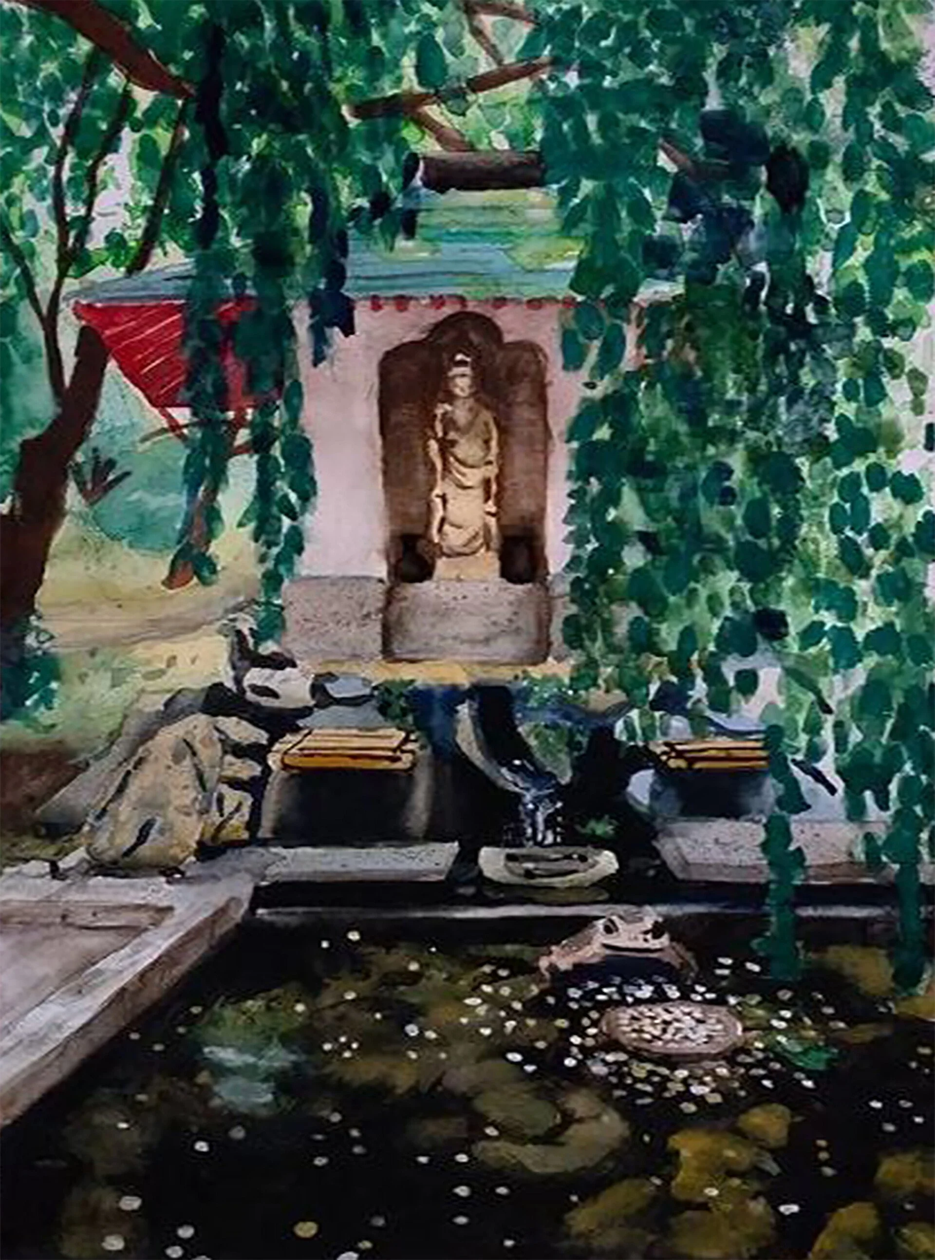 Kyoto Shrine 

Watercolor on Paper