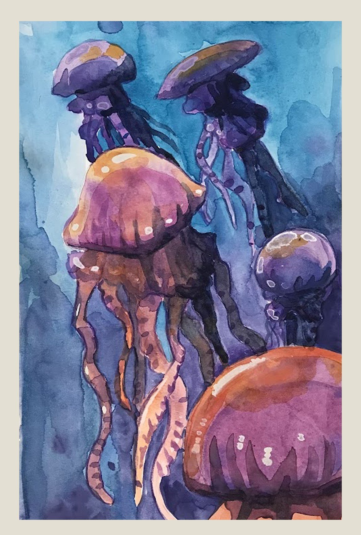 Jellyfish 

Watercolor on Paper