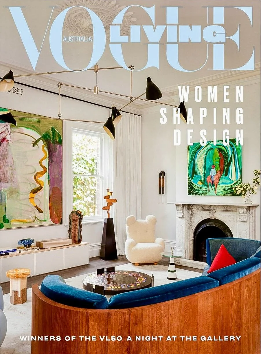 Editorial residential art installation by Melbourne Art Services, featured in Vogue Living Australia.