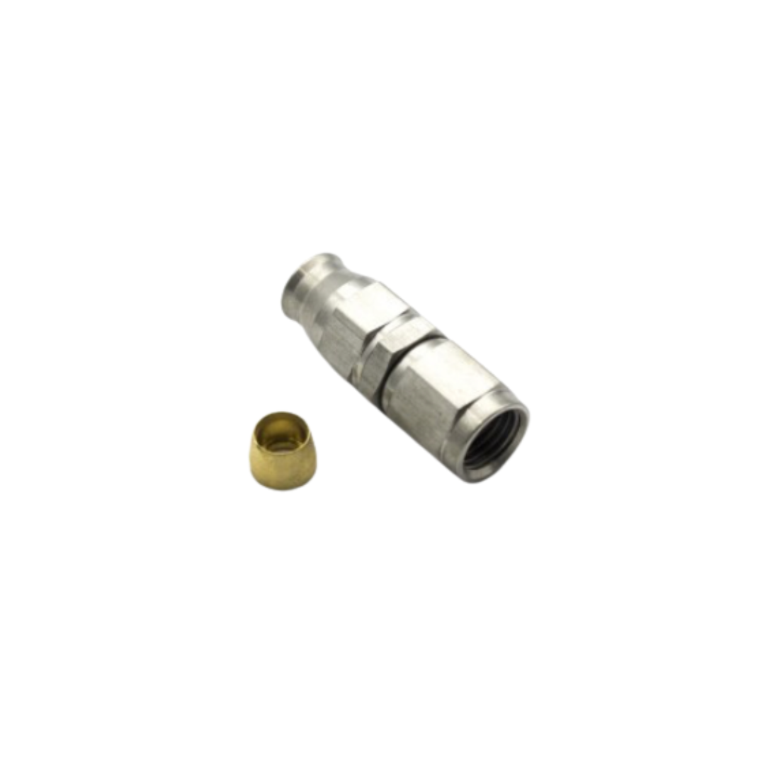 Straight SS PTFE Teflon Hose End AN4