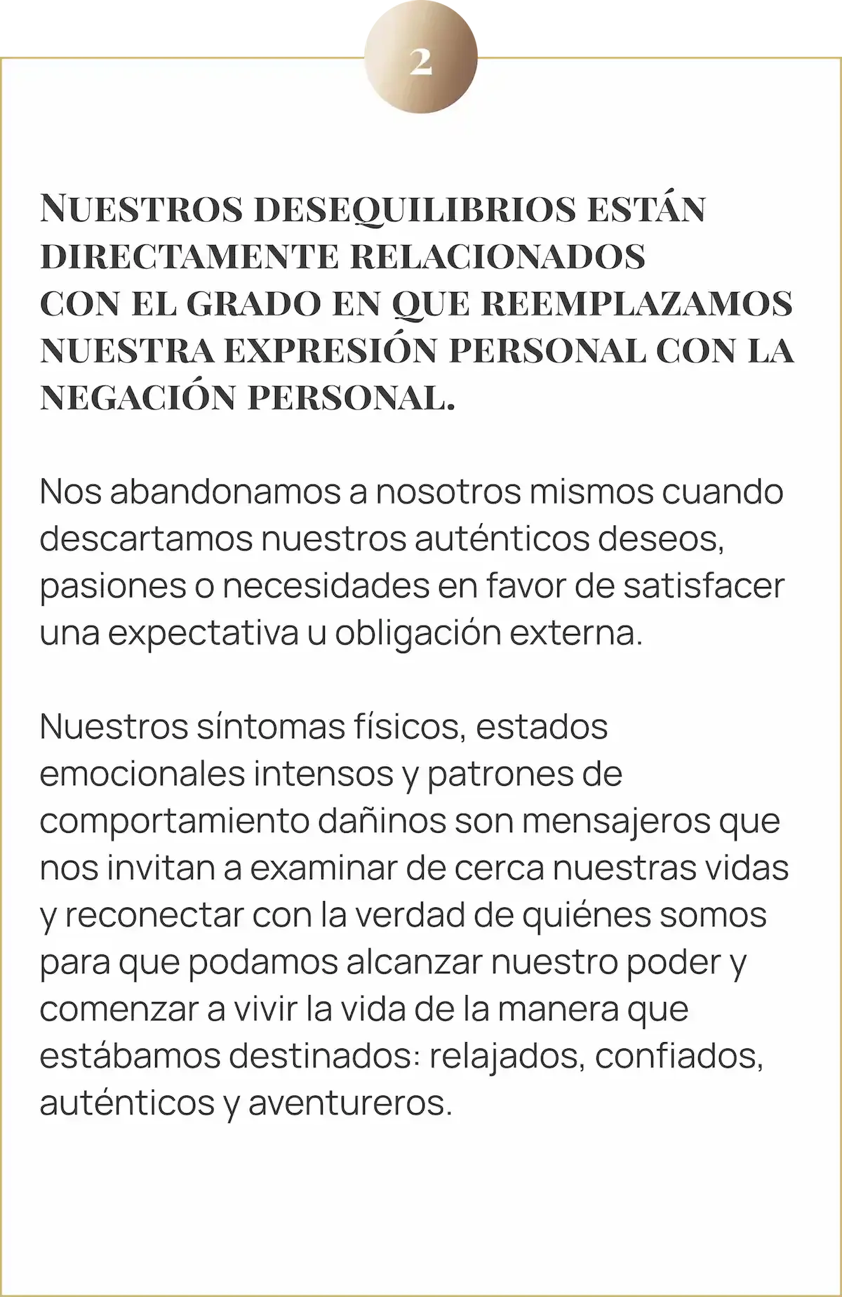 Imagen con texto sobre el auto-abandono: La ansiedad y las enfermedades son señales que nos invitan a dejar de complacer expectativas externas y reconectar con nuestro ser auténtico para vivir con confianza y poder.