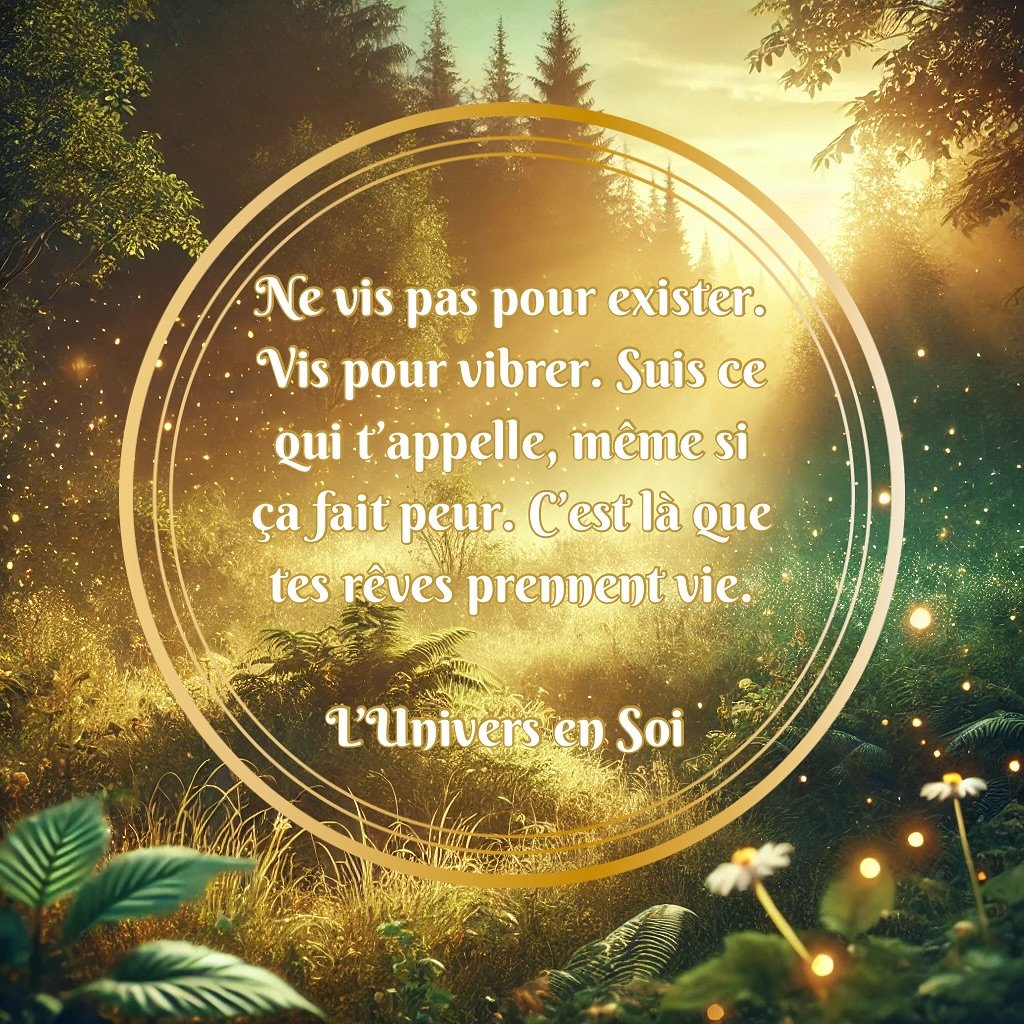 Tu n&rsquo;es pas venu ici pour suivre les sentiers battus, mais pour cr&eacute;er ton propre chemin, unique et vibrant.
Ce qui t&rsquo;appelle, ce qui te fait frissonner, ce qui t&rsquo;effraie parfois&hellip; c&rsquo;est exactement l&agrave; que r&