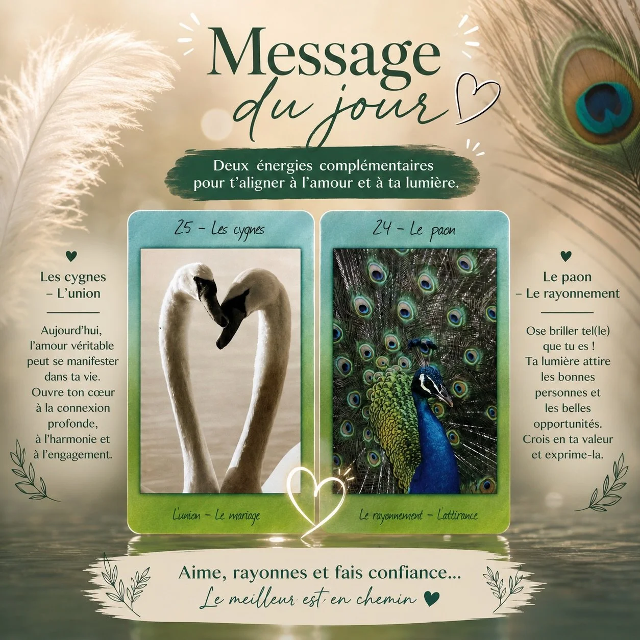 Message du jour ❤️☀️ #messagedujour #union #rayonnement #spirituelle #abondance