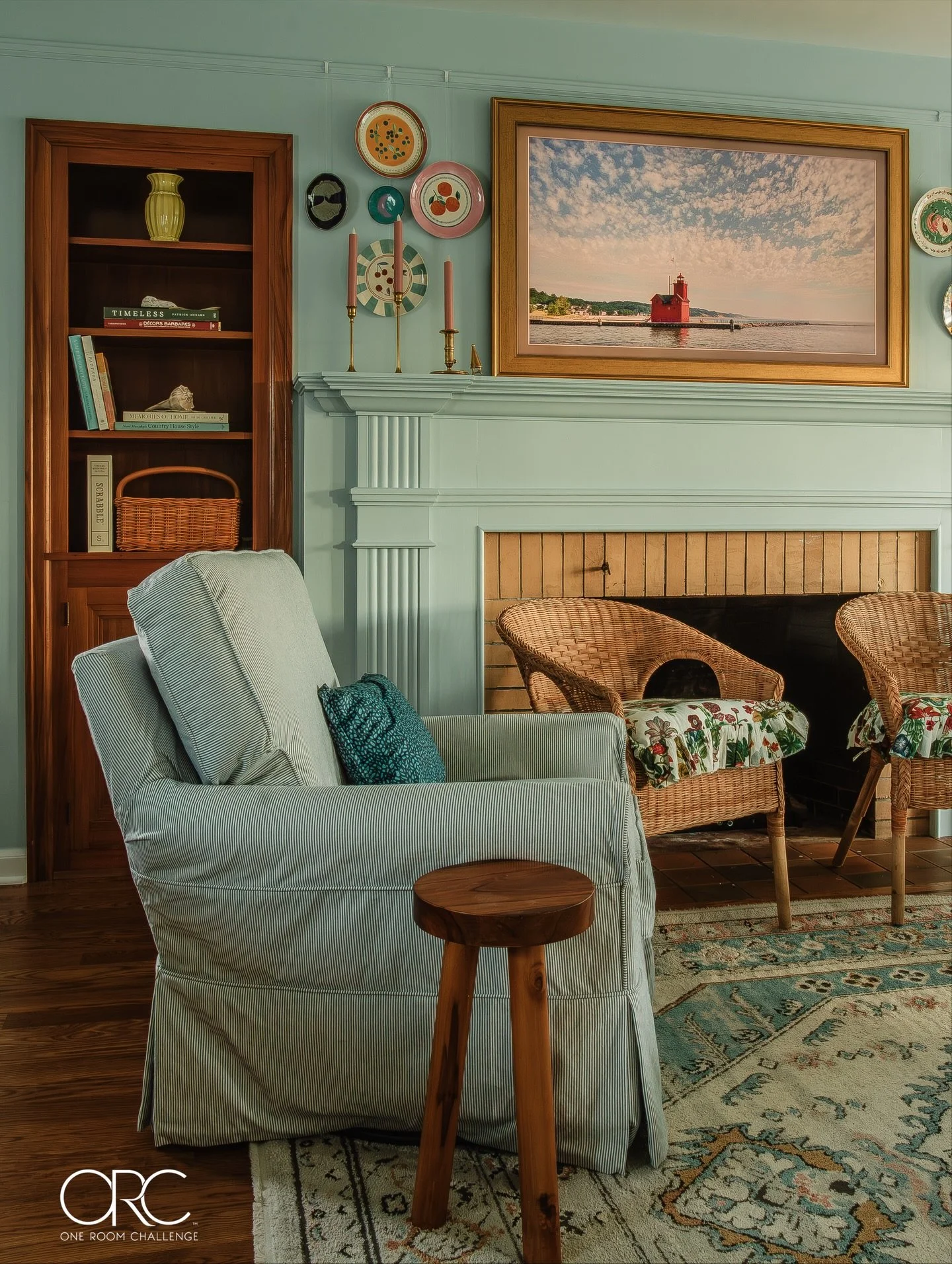 Eight weeks. Countless decisions. One colorful, collected space I could not love more.

From the curtains I stitched myself to the vintage lamps that add just the right glow, this room is a joyful mix of patterns and textures layered in with care. Ev