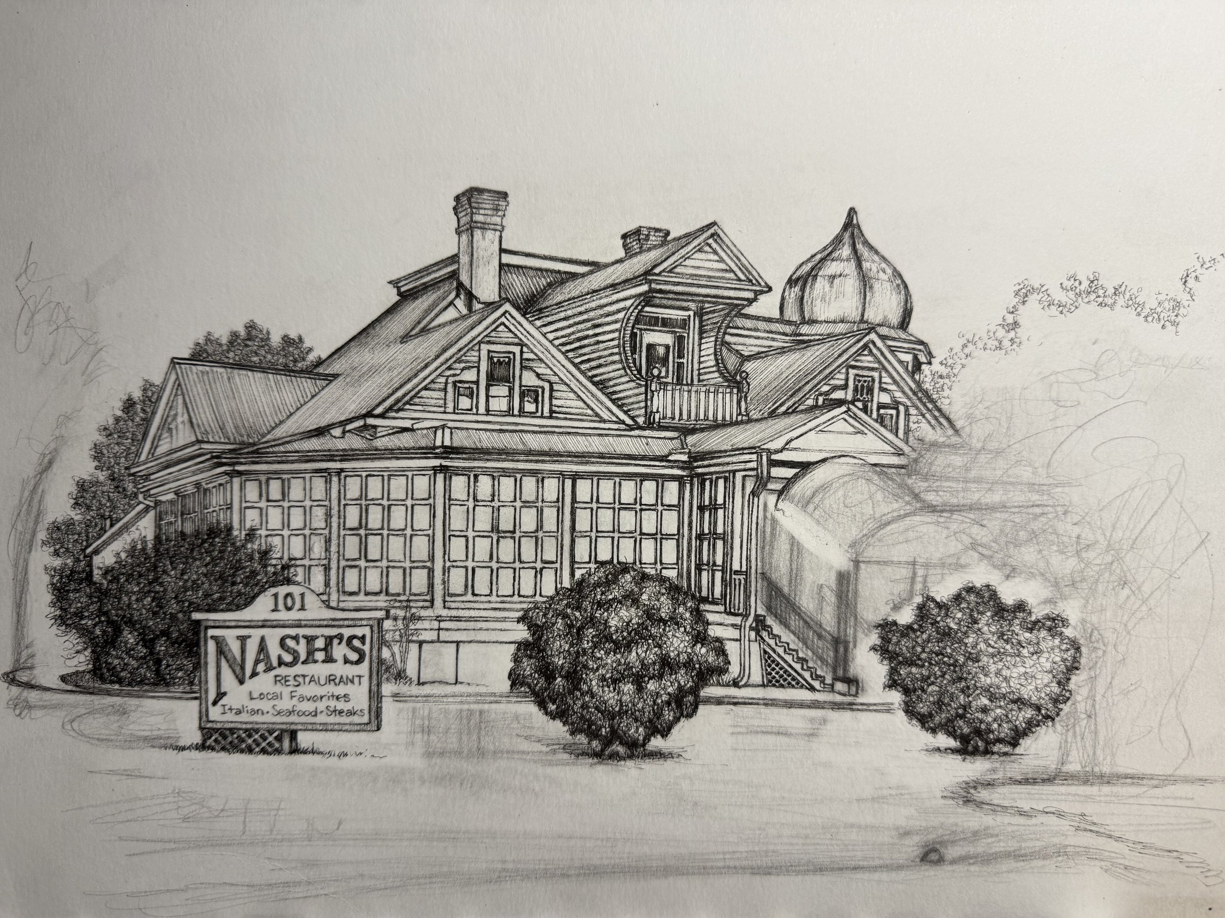 Last minute Christmas projects…Nash’s Restaurant