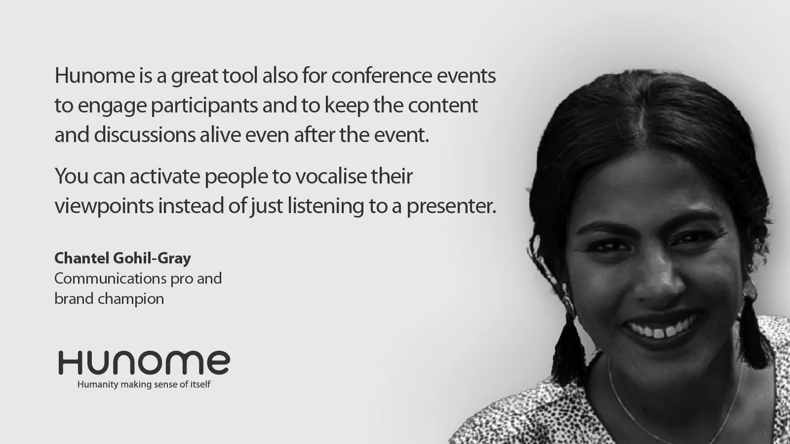 Chantel Gohil-Gray Hunome testimonial