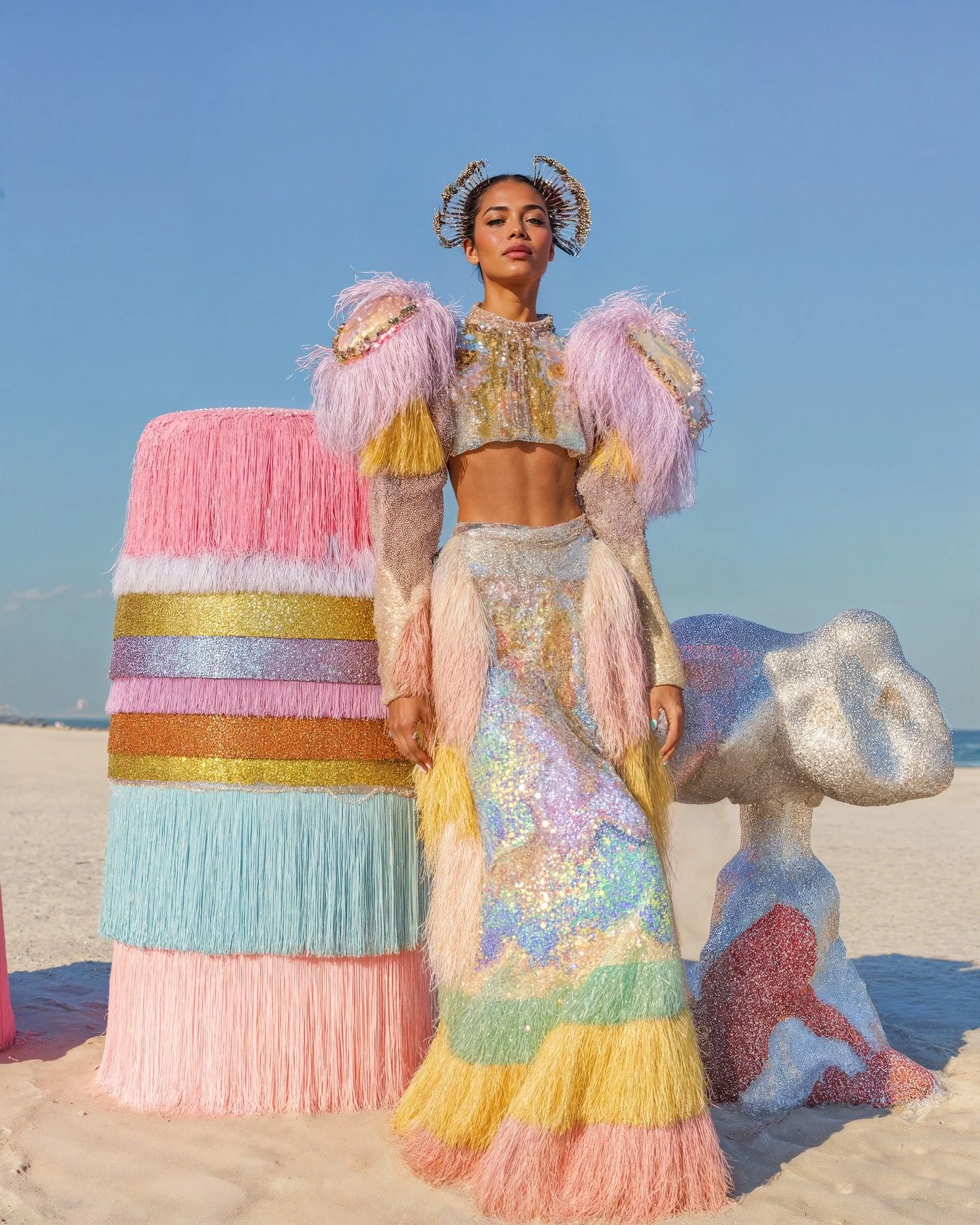 Like it's their job ☀️

//This is a conceptual editorial created using AI//

#thisisai #ai #aifashion #aieditorial #aifashiondesign #beach #fringe #dopaminedressing