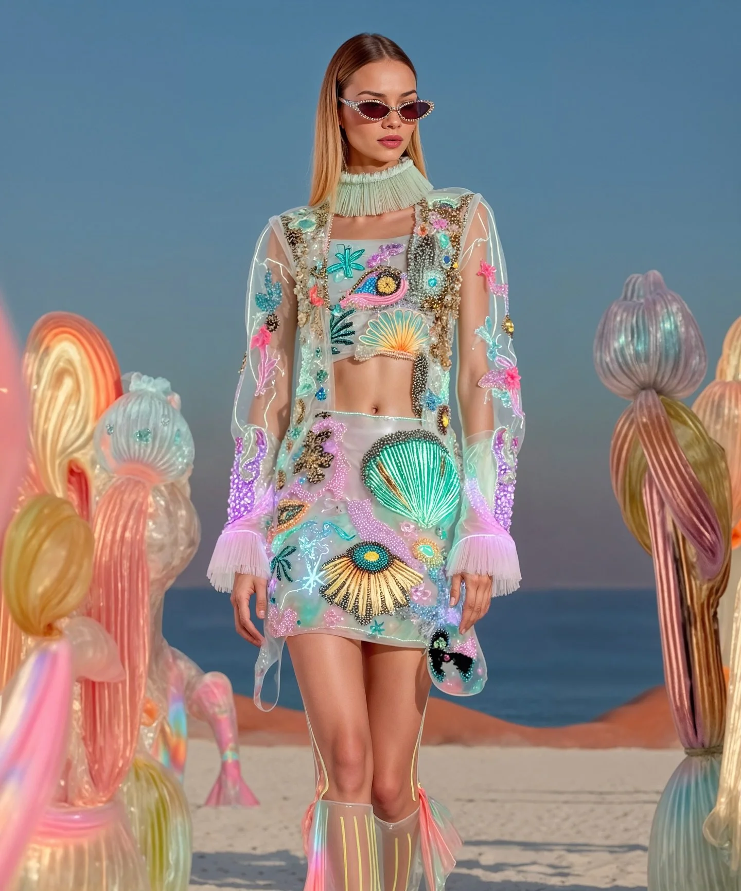 What the girls are wearing 🐚👀✨

#thisisai #ai #aifashion #aifashiondesign #aidesign #fallfashion #fashionconcept #dopaminedressing #seashells #playa