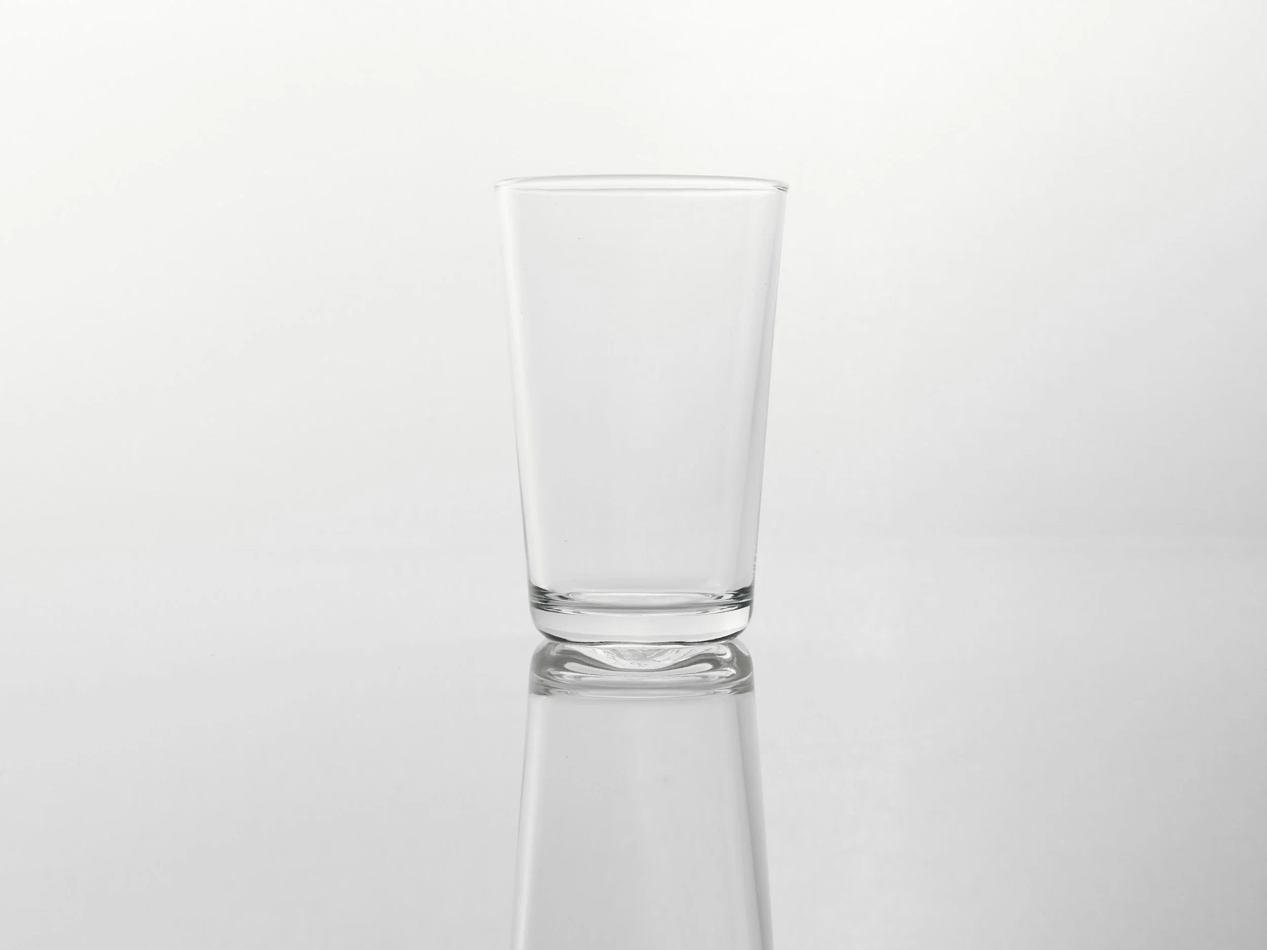 empty glass representing therapist burnout