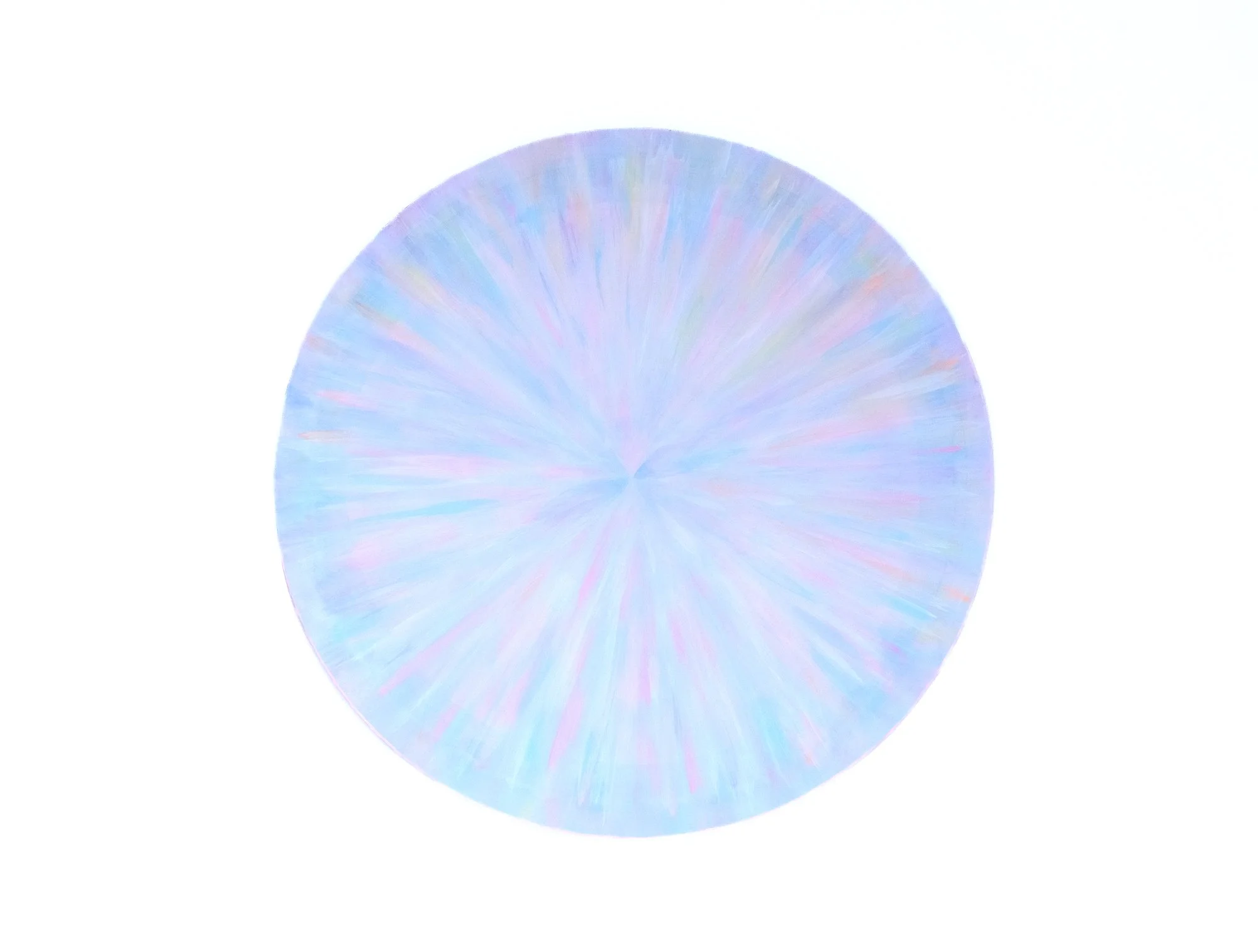 «Halo IV», 2026
Acrylic, vinyl and gesso on cotton canvas
Ø 90 cm