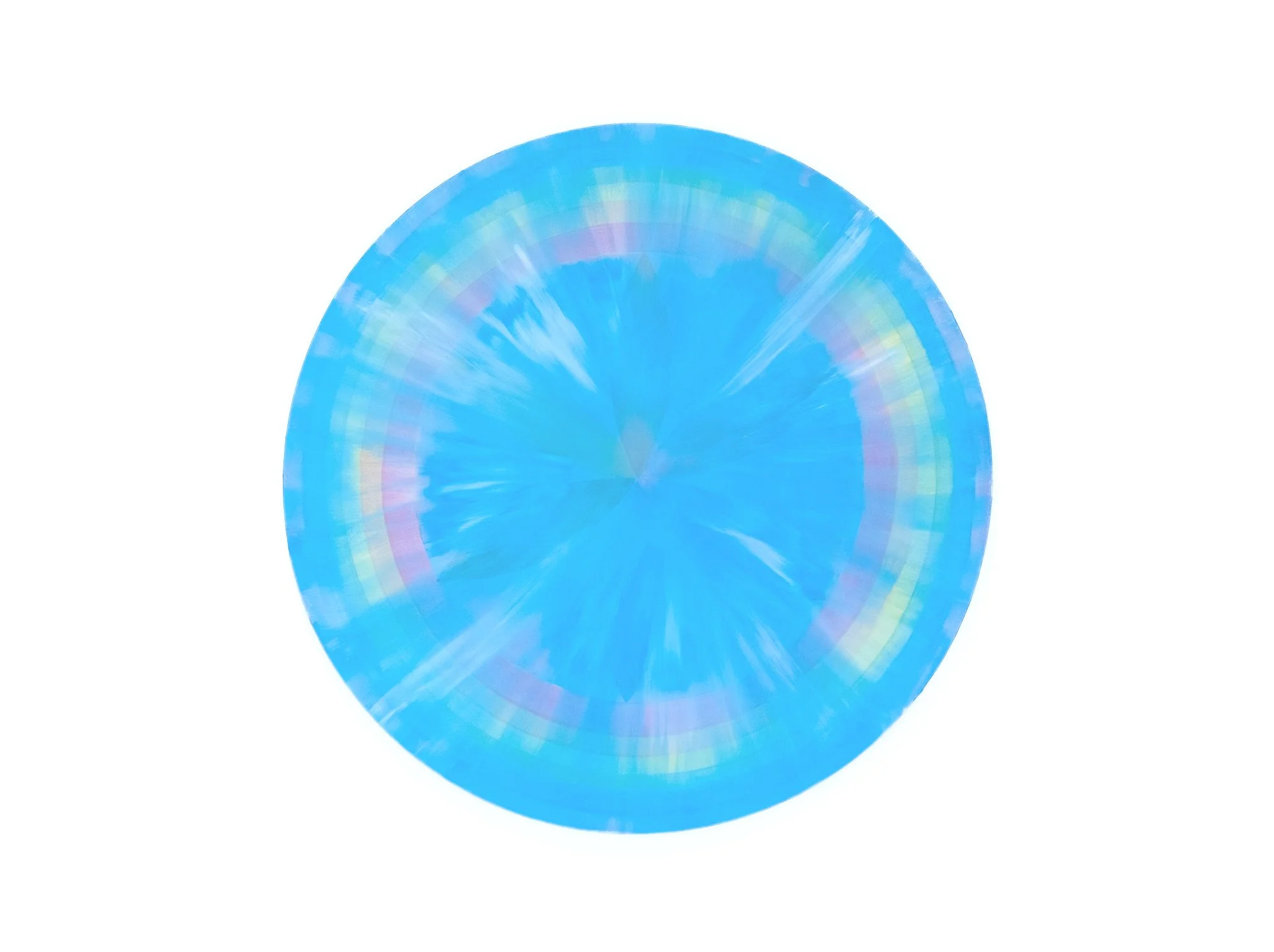 «Halo VI», 2026
Acrylic, vinyl and gesso on cotton canvas
Ø 90 cm