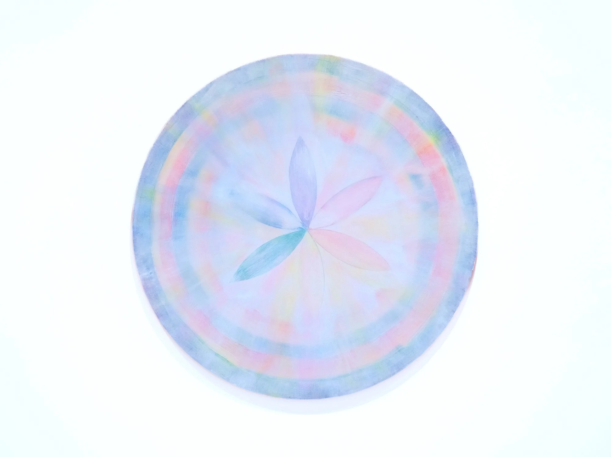 «Halo II", 2026
Acrylic, vinyl and gesso on cotton canvas
Ø 90 cm