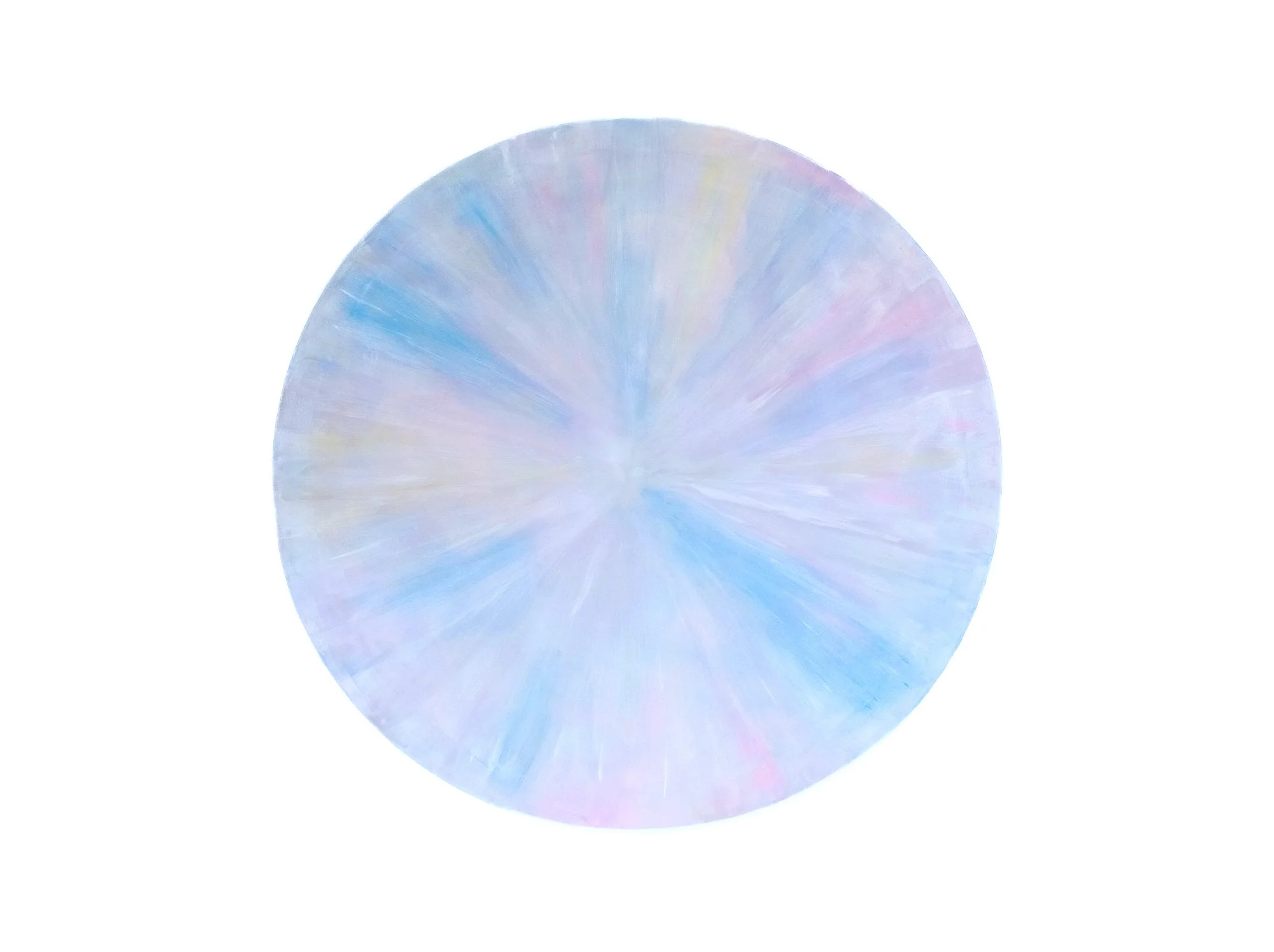 «Halo IX», 2026
Acrylic, vinyl and gesso on cotton canvas
Ø 90 cm
