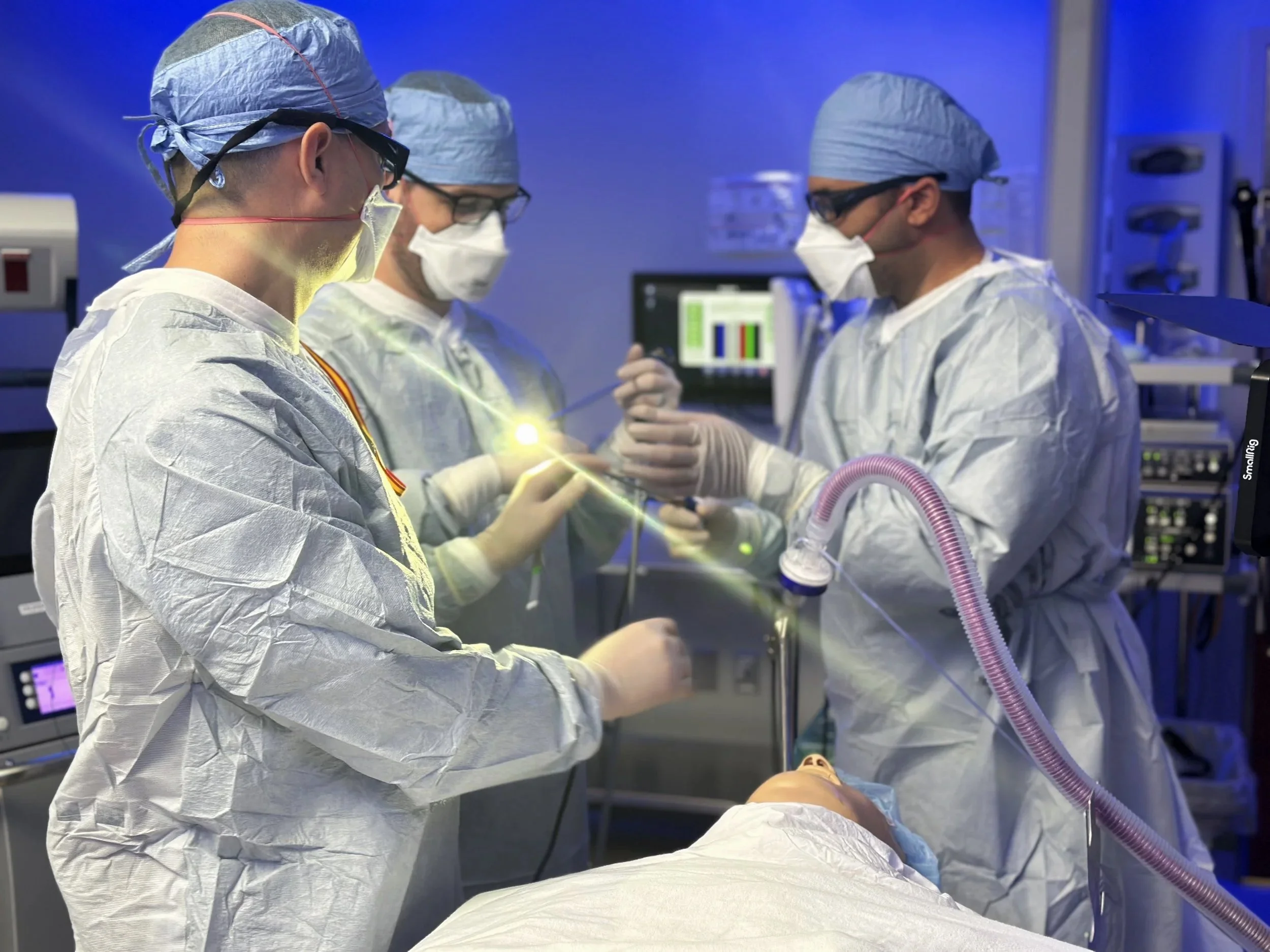 Healthcare professionals photographed during a medical procedure for hospital marketing, healthcare communications, and editorial storytelling.