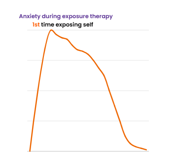 anxiety slowly reduces if you stay with your fear