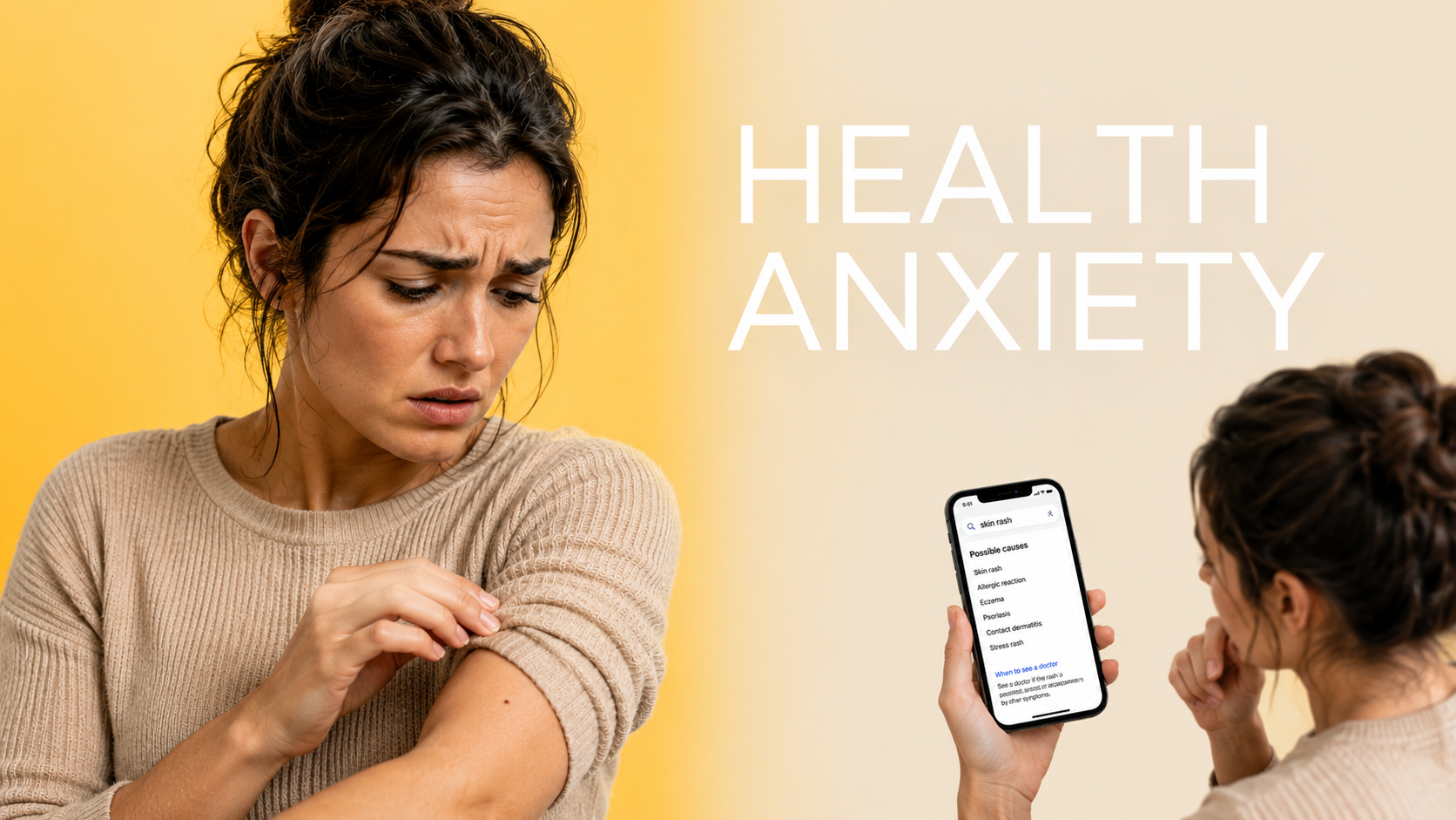 Image of someone worrying about catching an illness. Click to learn more about health anxiety and how CBT can help treat it.