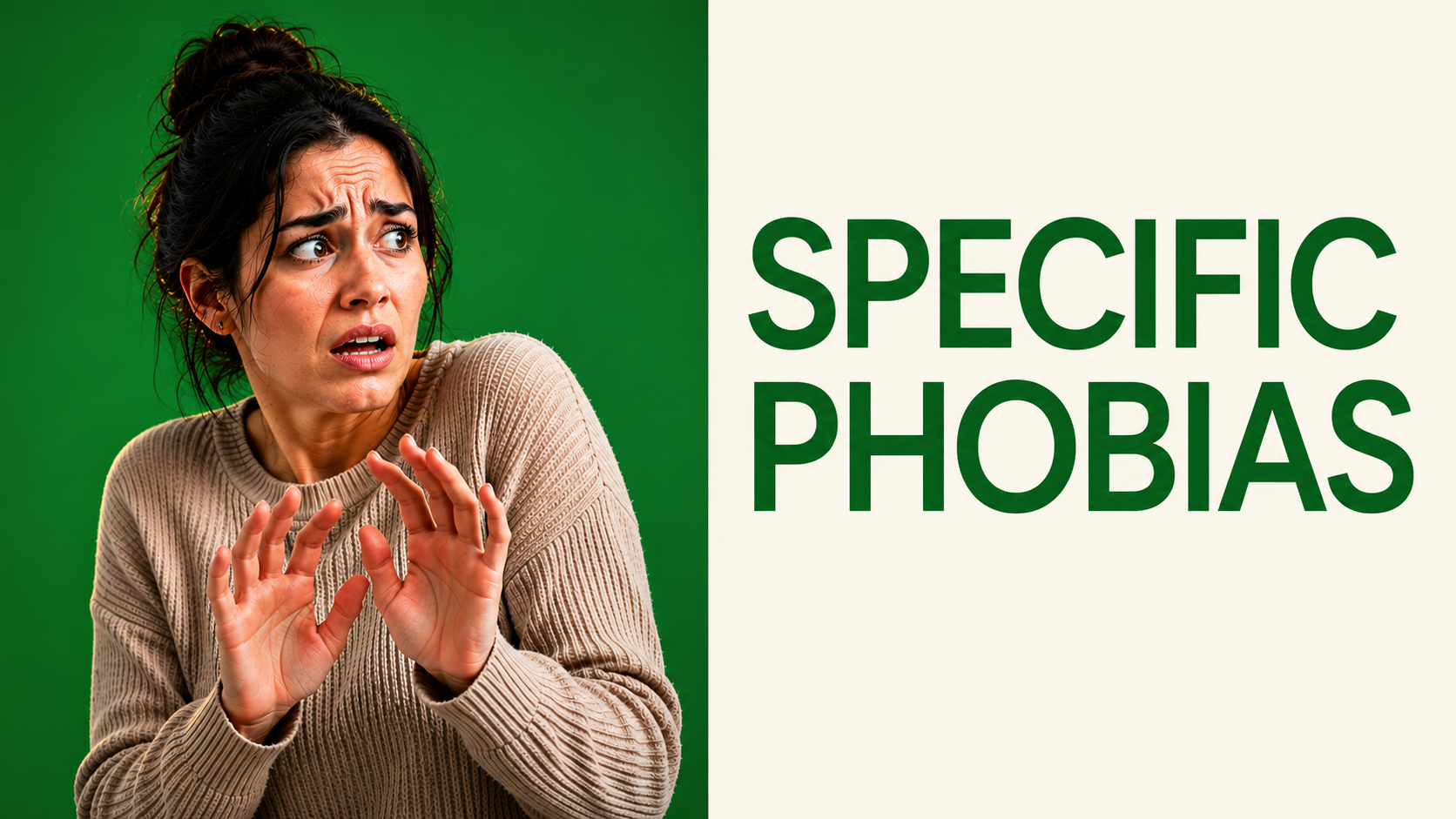 Image of someone struggling with a phobia . Click to learn more about what a phobia is and how CBT can help treat it.