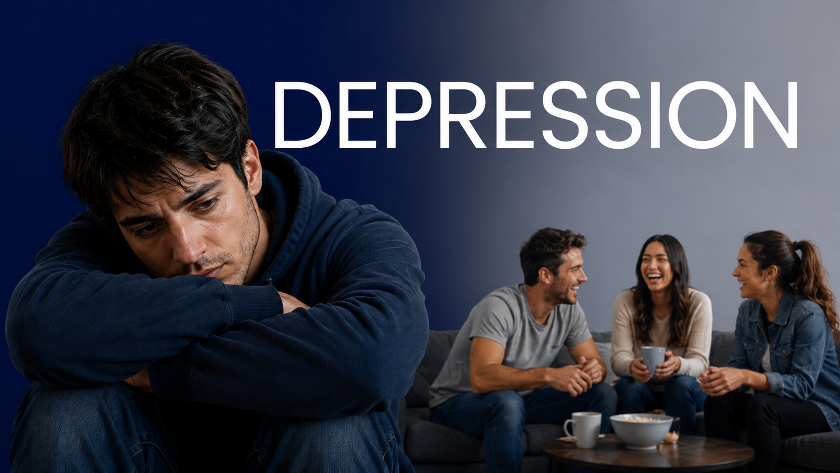 Image of someone struggling with a depression. Click to learn more about depressionand how CBT can help treat it.