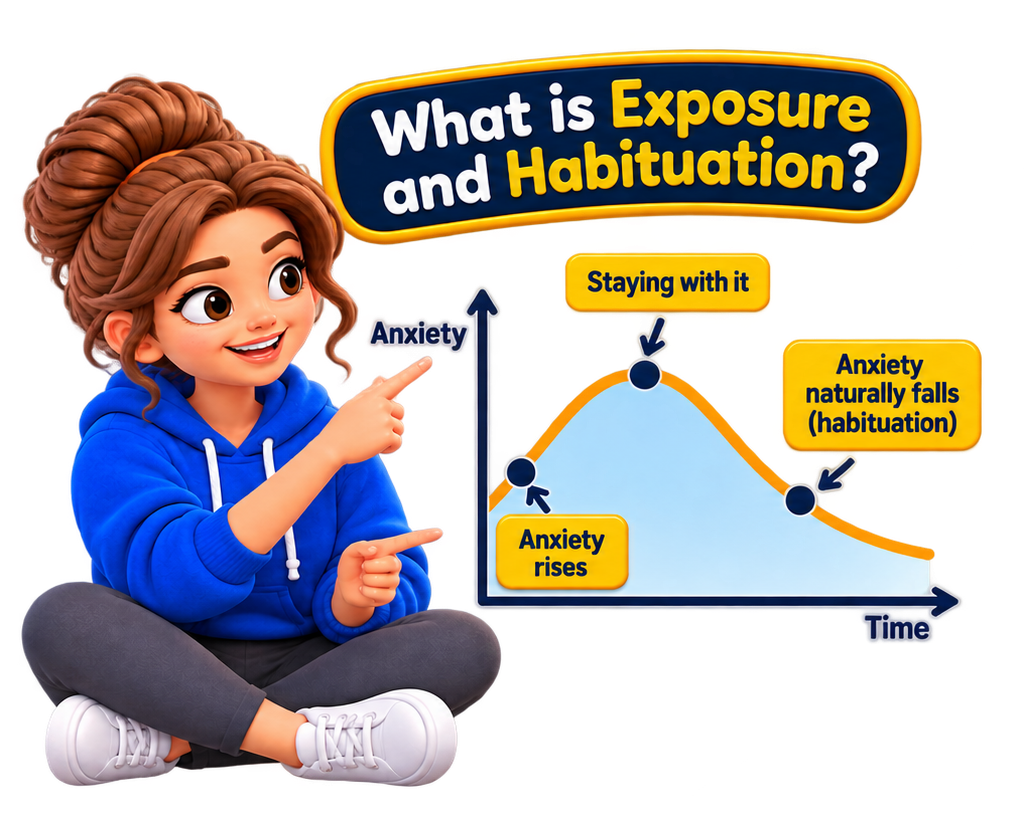 Exposure and Habituation is when you face a fear until you let the anxiety reduce